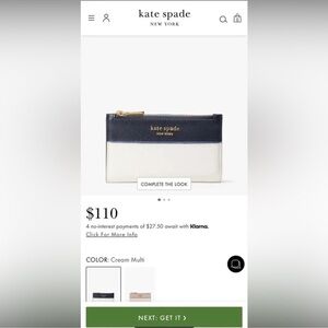 Kate Spade Morgan Colorblocked wallet